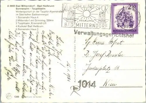 59503 - Steiermark - Bad Mitterndorf , Bad Heilbrunn , Sonnenalm , Tauplitzalm , Mehrbildkarte , Winter - 1981