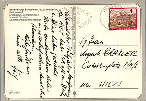 59511 - Tirol - Innsbruck , Barmherzige Schwestern , Panorama - gelaufen