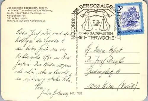 59522 - Salzburg - Bad Gastein , Mehrbildkarte - gelaufen 1981