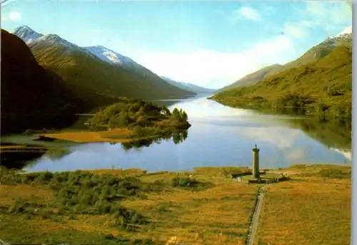 59530 - Schottland - Inverness Shire , Loch Shiel at Glenninan , Monument to the 45 - gelaufen 1984