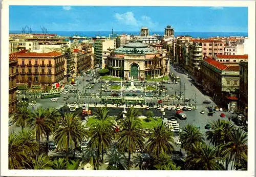 59543 - Italien - Palermo , Piazza Castelnuovo e Politeama Garibaldi - gelaufen 1987