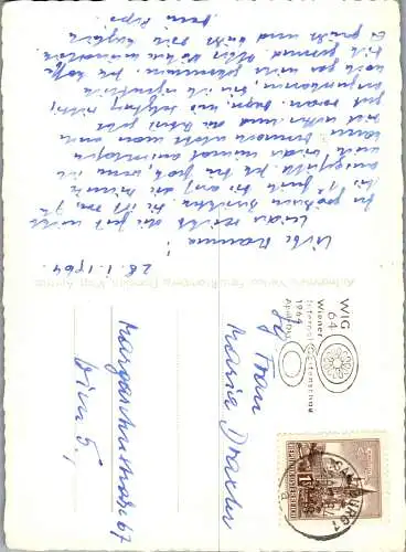 59545 - Salzburg - Salzburg , Mozart Denkmal , VW Käfer - gelaufen 1964