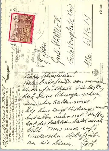 59564 - Niederösterreich - Bad Deutsch Altenburg , Pfarrkirche - gelaufen
