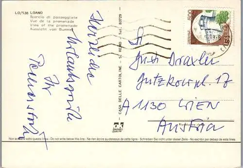 59566 - Italien - Loano , Scorcio di passeggiata - gelaufen 1989