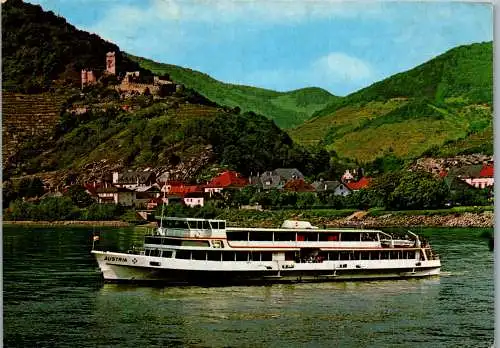 59567 - Niederösterreich - Spitz an der Donau , Ruine Hinterhaus , MFS Austria , Schiff , Ship - gelaufen 1989