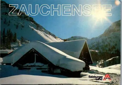 59577 - Salzburg - Zauchensee , Hütte im Schnee - gelaufen 1989