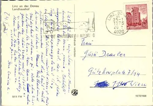 59585 - Oberösterreich - Linz , Landhaushof - gelaufen 1975
