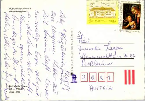 59591 - Ungarn - Mosonmagyarovar , Mehrbildkarte - gelaufen 1991