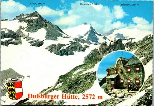 59603 - Kärnten - Flattach , im Mölltal , Duisburger Hütte , Blick gegen Wurten Kees und Niedere Scharte - gel