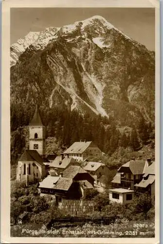 59604 - Steiermark - Pürgg , Ennstal , mit Grimming - gelaufen 1952