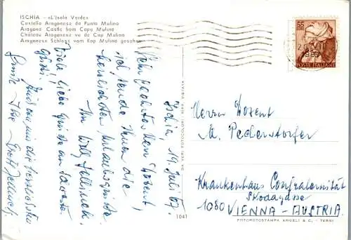 59614 - Italien - Ischia , Castello Aragonese da Punta Mulino - gelaufen 1967