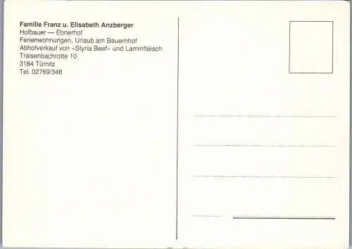 59616 - Niederösterreich - Türnitz , Hofbauer , Ebnerhof , Familie Franz und Elisabeth Anzberger - nicht gelaufen