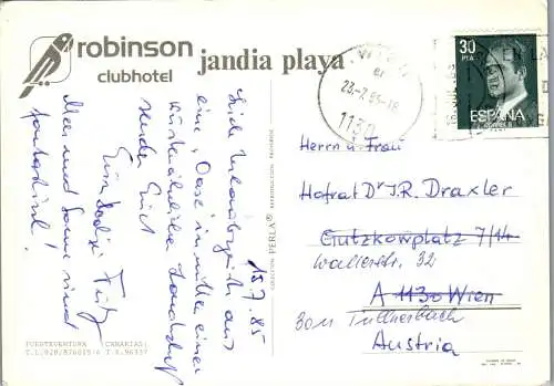 59628 - Spanien - Fuerteventura , Robinson Hotel Janida Playa - gelaufen 1985