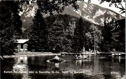 59634 - Niederösterreich - Reichenau , Teich im Kurpark - gelaufen 1955