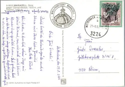 59641 - Steiermark - Mariazell , gegen Gemeindealpe und Ötscher - gelaufen 2000