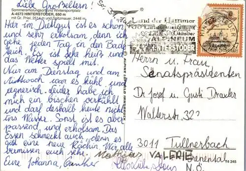 59643 - Oberösterreich - Hinterstoder , mit Gr. Priel und Spitzmauer , Panorama - gelaufen 2001