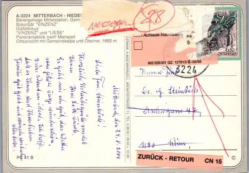 59645 - Niederösterreich - Mitterbach , Gemeindealpe , Bärengehege , Mehrbildkarte - gelaufen 2000