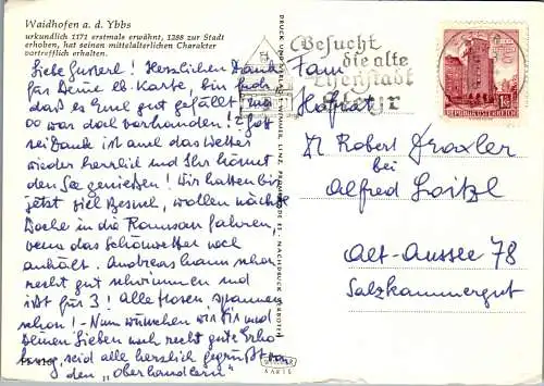 59672 - Niederösterreich - Waidhofen an der Ybbs , Stadtpartie - gelaufen