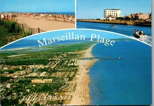 59691 - Frankreich - Marseillan Plage , Mehrbildkarte - gelaufen 1993