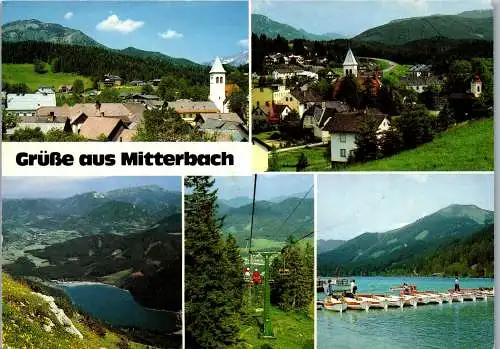 59695 - Niederösterreich - Mitterbach , Gruss aus , Mehrbildkarte , Erlaufsee - gelaufen 1993