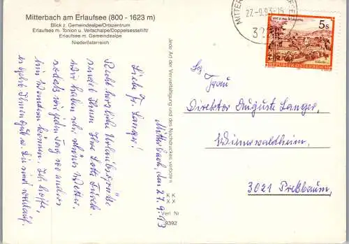 59695 - Niederösterreich - Mitterbach , Gruss aus , Mehrbildkarte , Erlaufsee - gelaufen 1993