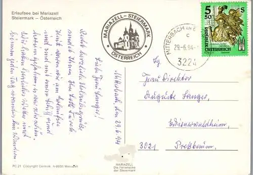 59699 - Steiermark - Mariazell , Erlaufsee - gelaufen 1994