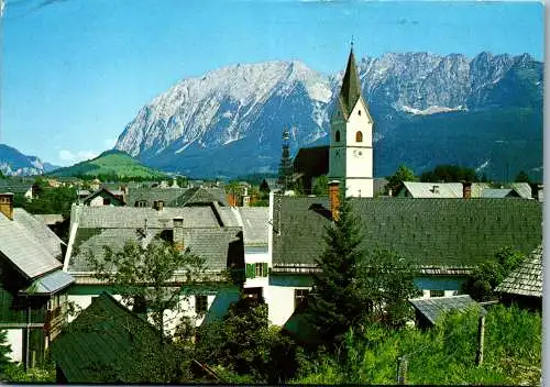 59707 - Steiermark - Bad Mitterndorf , mit Grimming , Panorama - gelaufen 1983