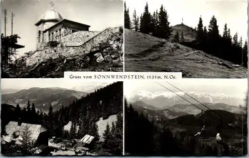 59729 - Niederösterreich - Sonnwendstein , Gruss , Erzkogel , Sessellift , Gipfelkapelle - gelaufen 1961