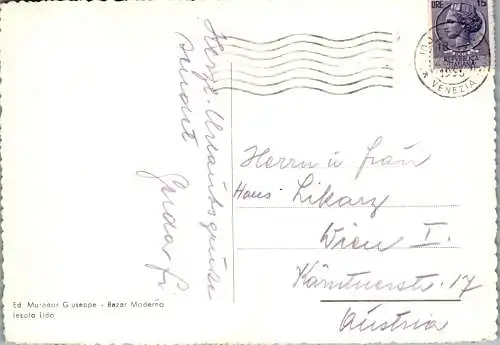 59739 - Italien - Jesolo , Lido di Jesolo , La spiaggia - gelaufen 1956