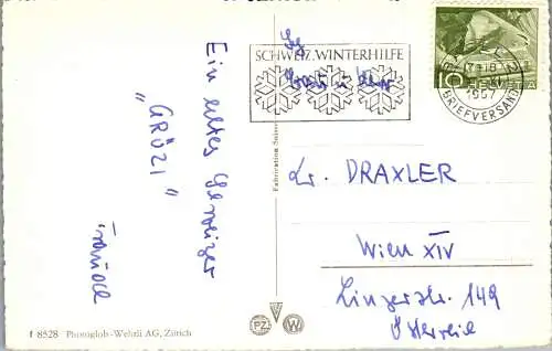 59743 - Schweiz - Basel , Mittlere Rheinbrücke - gelaufen 1957