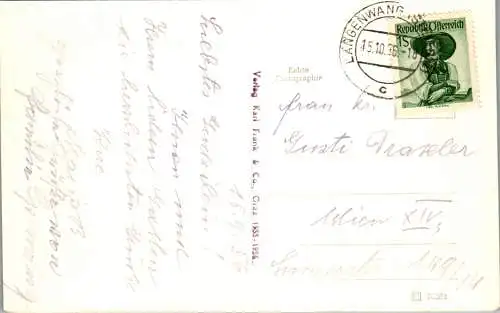 59754 - Steiermark - Langenwang , im Mürztal , Sommerfrische , Panorama - gelaufen 1956