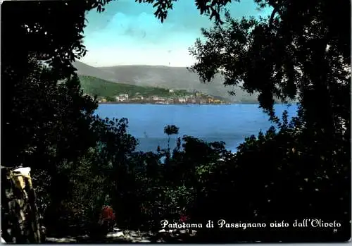 59758 - Italien - Passignano , visto dall'Oliveto , Panorama - gelaufen 1959