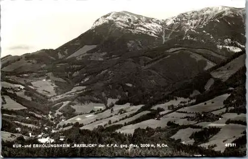 59759 - Niederösterreich - Prein an der Rax , Erholungsheim Raxblick gegen Rax - gelaufen 1958