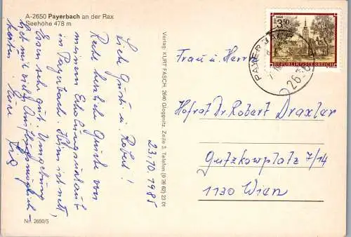 59765 - Niederösterreich - Payerbach , an der Rax , Mehrbildkarte - gelaufen 1985