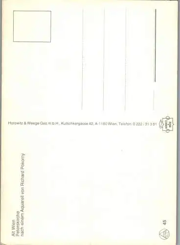 59778 - Künstlerkarte - Wien , Peterskirche , Richard Pokorny - nicht gelaufen