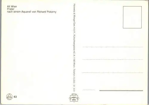 59780 - Künstlerkarte - Wien , Prater , Richard Pokorny - nicht gelaufen