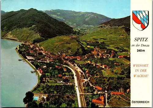 59811 - Niederösterreich - Spitz an der Donau , Panorama mit Eimer Berg - gelaufen 1986