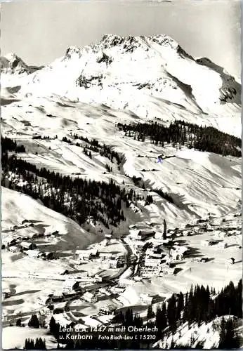 59823 - Vorarlberg - Lech , mit Oberlech u. Karhorn , Panorama im Winter - gelaufen 1965