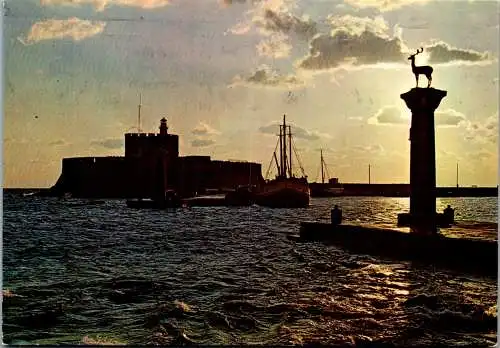 59829 - Griechenland - Rhodos , Hafen , Port , Harbour - gelaufen 1976