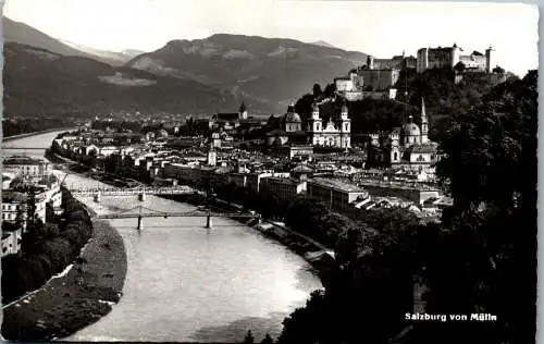 59831 - Salzburg - Salzburg , von Mülln , Panorama - gelaufen 1958