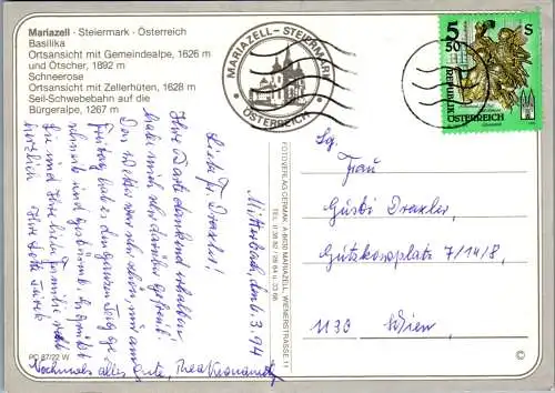 59832 - Steiermark - Mariazell , Mehrbildkarte - gelaufen 1994