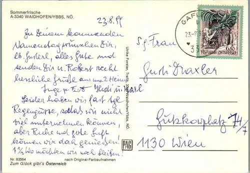 59833 - Niederösterreich - Waidhofen an der Ybbs , Mehrbildkarte - gelaufen 1999