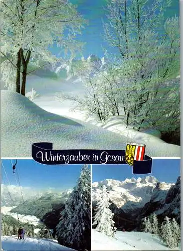 59834 - Oberösterreich - Gosau , Winterzauber , Winter , Mehrbildkarte , Salzkammergut - gelaufen