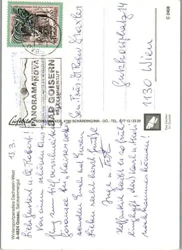 59834 - Oberösterreich - Gosau , Winterzauber , Winter , Mehrbildkarte , Salzkammergut - gelaufen