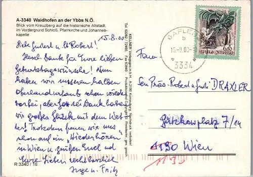 59835 - Niederösterreich - Waidhofen an der Ybbs , Panorama - gelaufen 2000