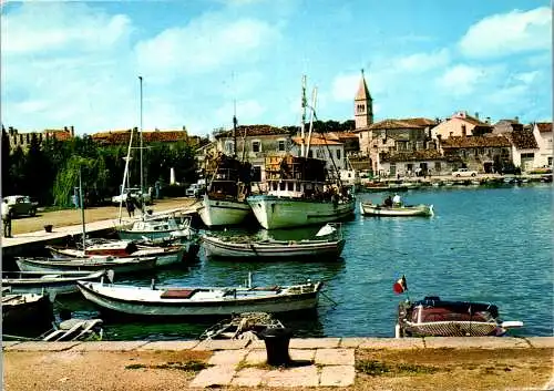 59838 - Kroatien - Novigrad , Istra , Cittanova , Boot , Segelboot , Hafen - gelaufen 1969