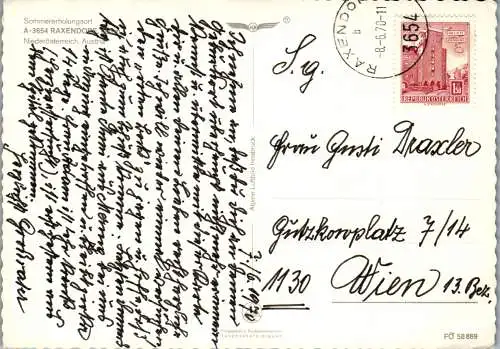 59840 - Niederösterreich - Raxendorf , Panorama - gelaufen 1970