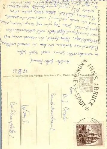 59845 - Tirol - Kühtai , Im Mitterwald bei Kühtai - gelaufen 1964