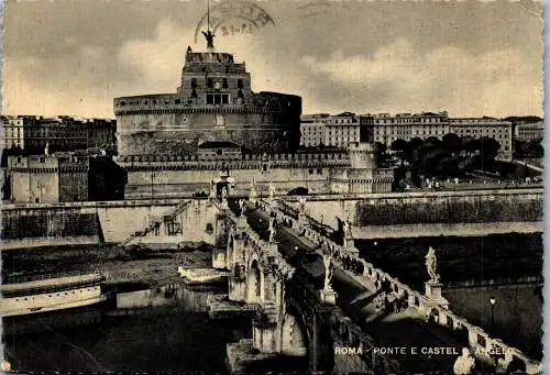 59867 - Italien - Rom , Ponte e Castel S. Angelo . Zensurstelle 153 - gelaufen