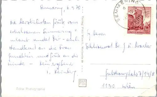59870 - Niederösterreich - Semmering , Kurhaus - gelaufen 1970